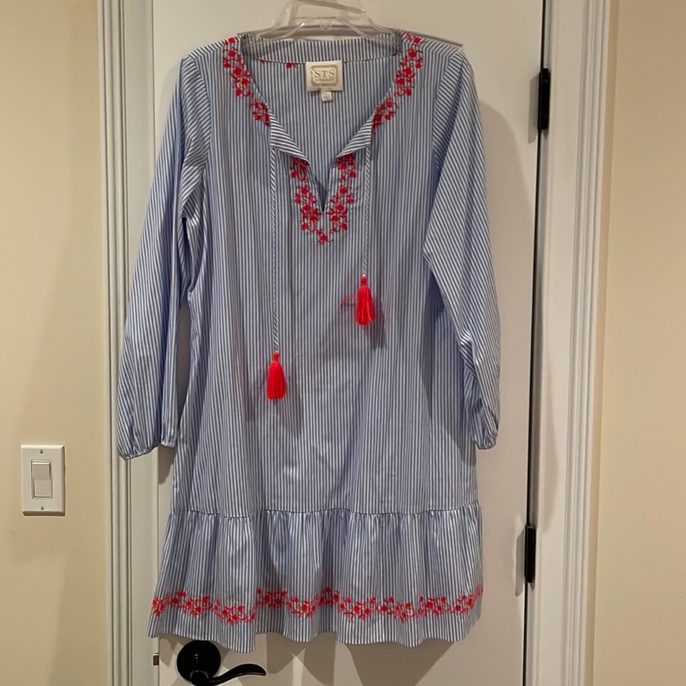 Nwot sail to sable striped dress size large